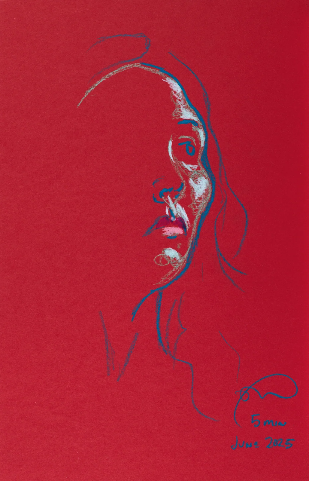 Seated figure, front view by Riley Adamson