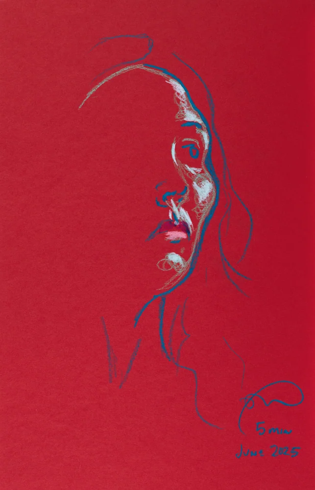 Seated figure, front view by Riley Adamson