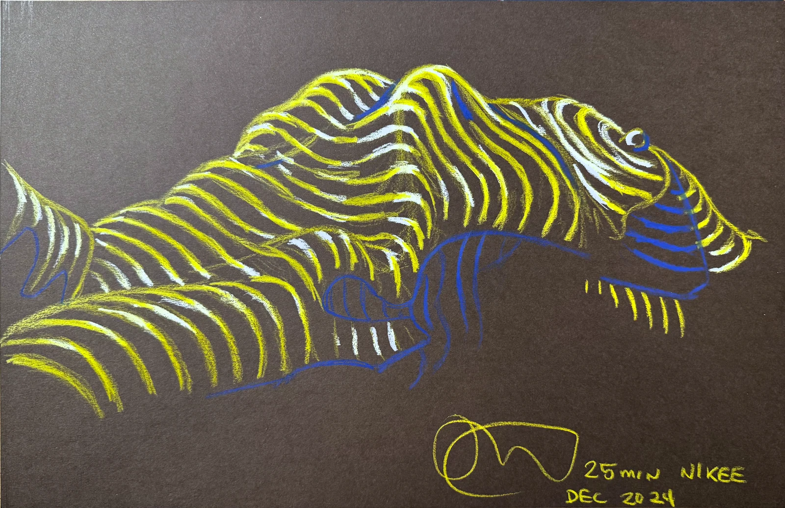 Lying-supine figure, side view by Riley Adamson