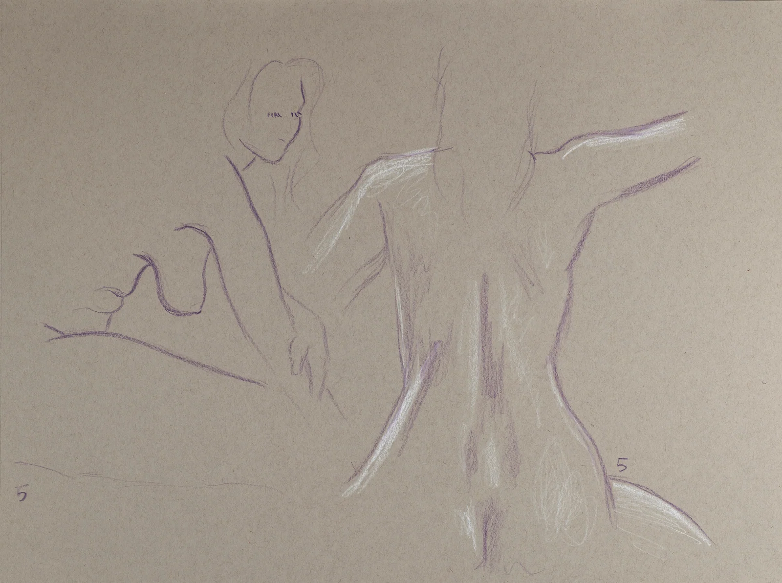 Gesture sheet, 2 poses by Riley Adamson