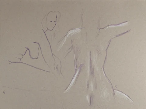 Gesture sheet, 2 poses by Riley Adamson