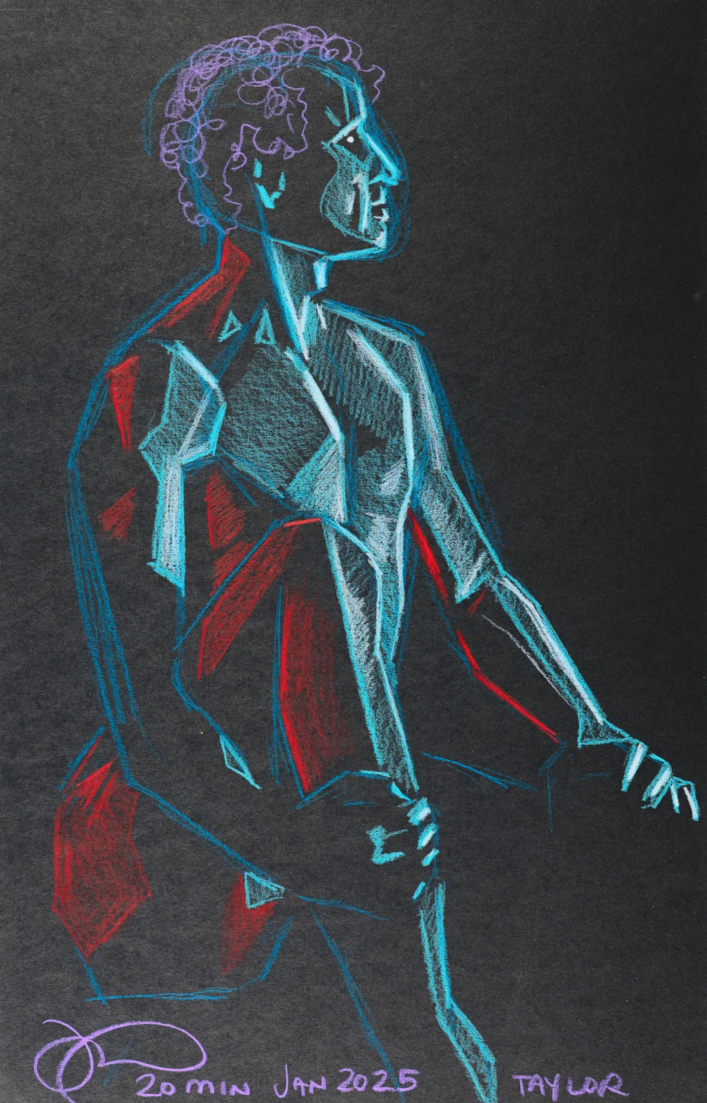 Seated figure, front view by Riley Adamson