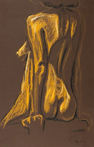 Seated figure, back view by Riley Adamson
