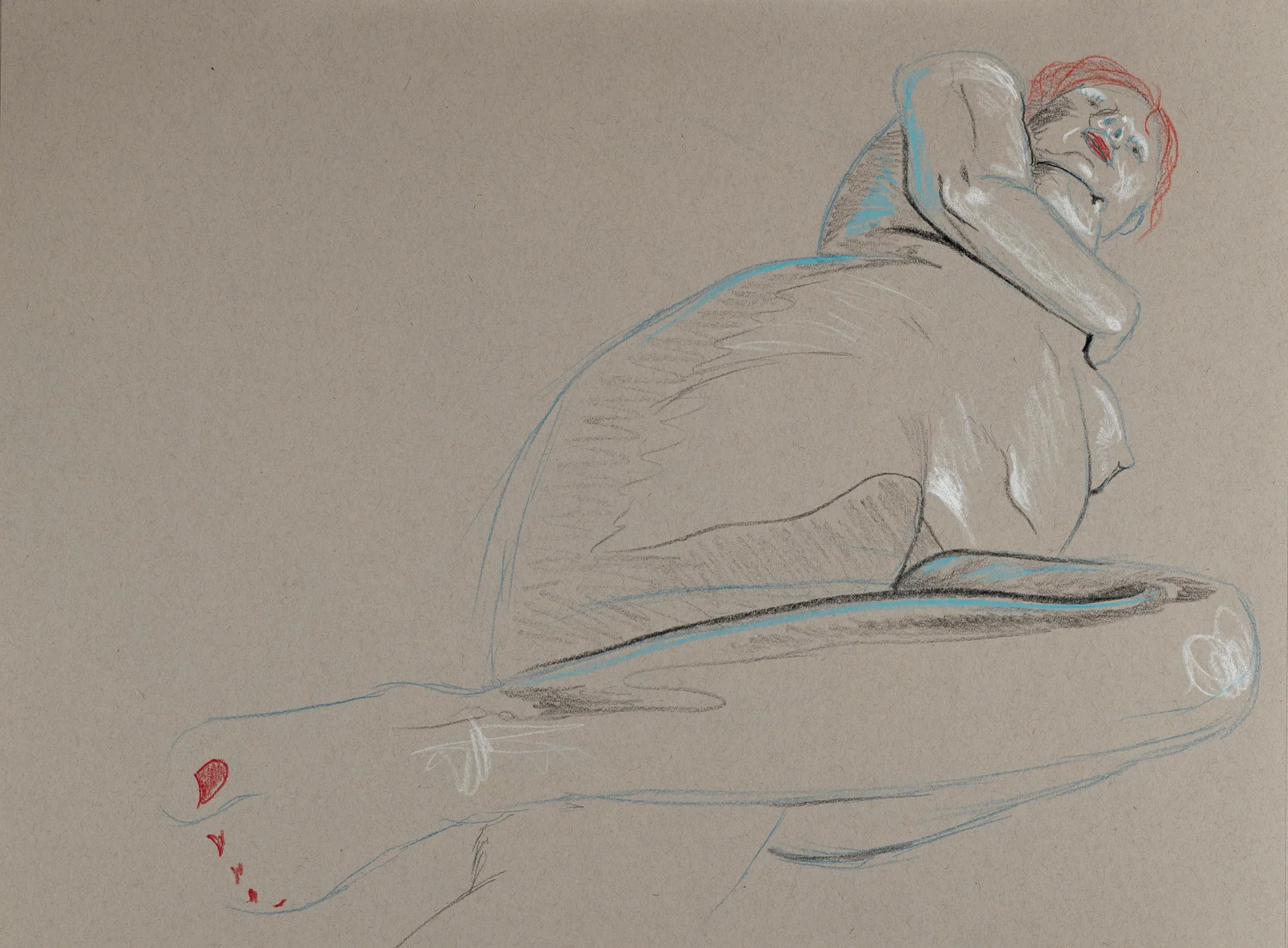 Seated figure by Riley Adamson