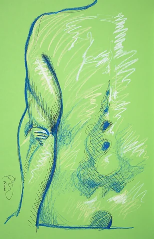 Seated figure, back view by Riley Adamson