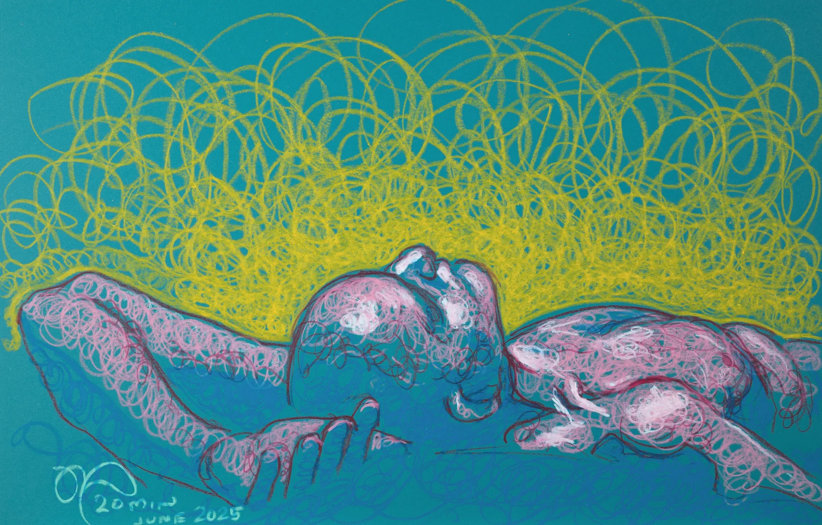 Lying-supine figure, from-above view by Riley Adamson