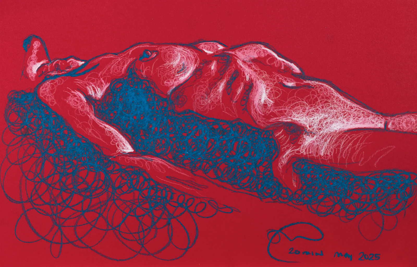 Lying-supine figure, side view by Riley Adamson
