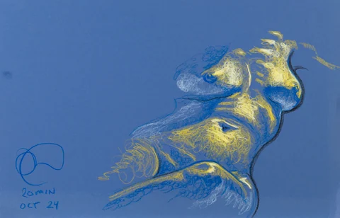 Lying-side figure, side view by Riley Adamson