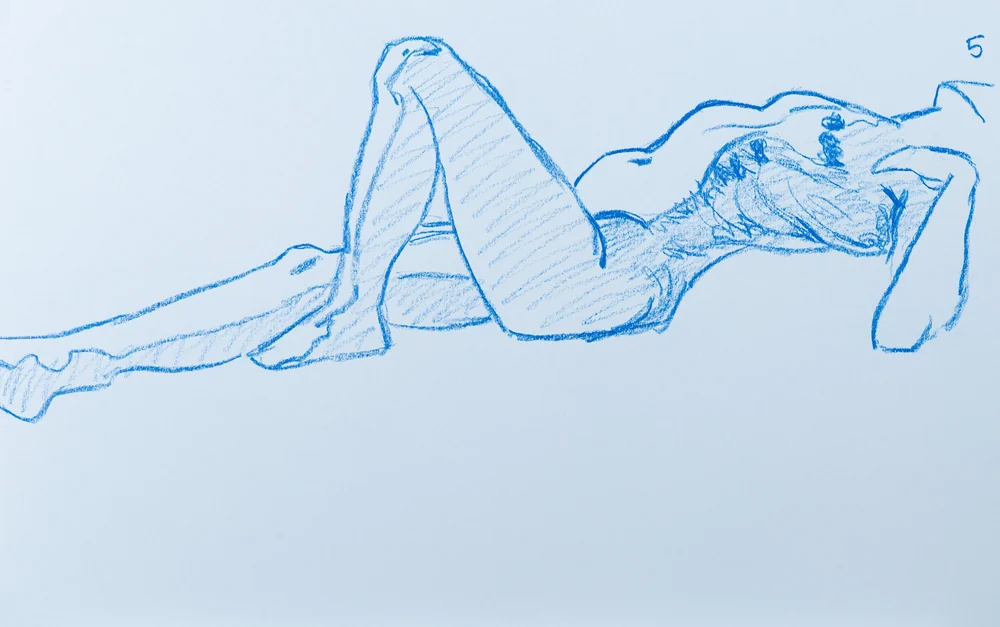 Lying-supine figure, side view by Riley Adamson
