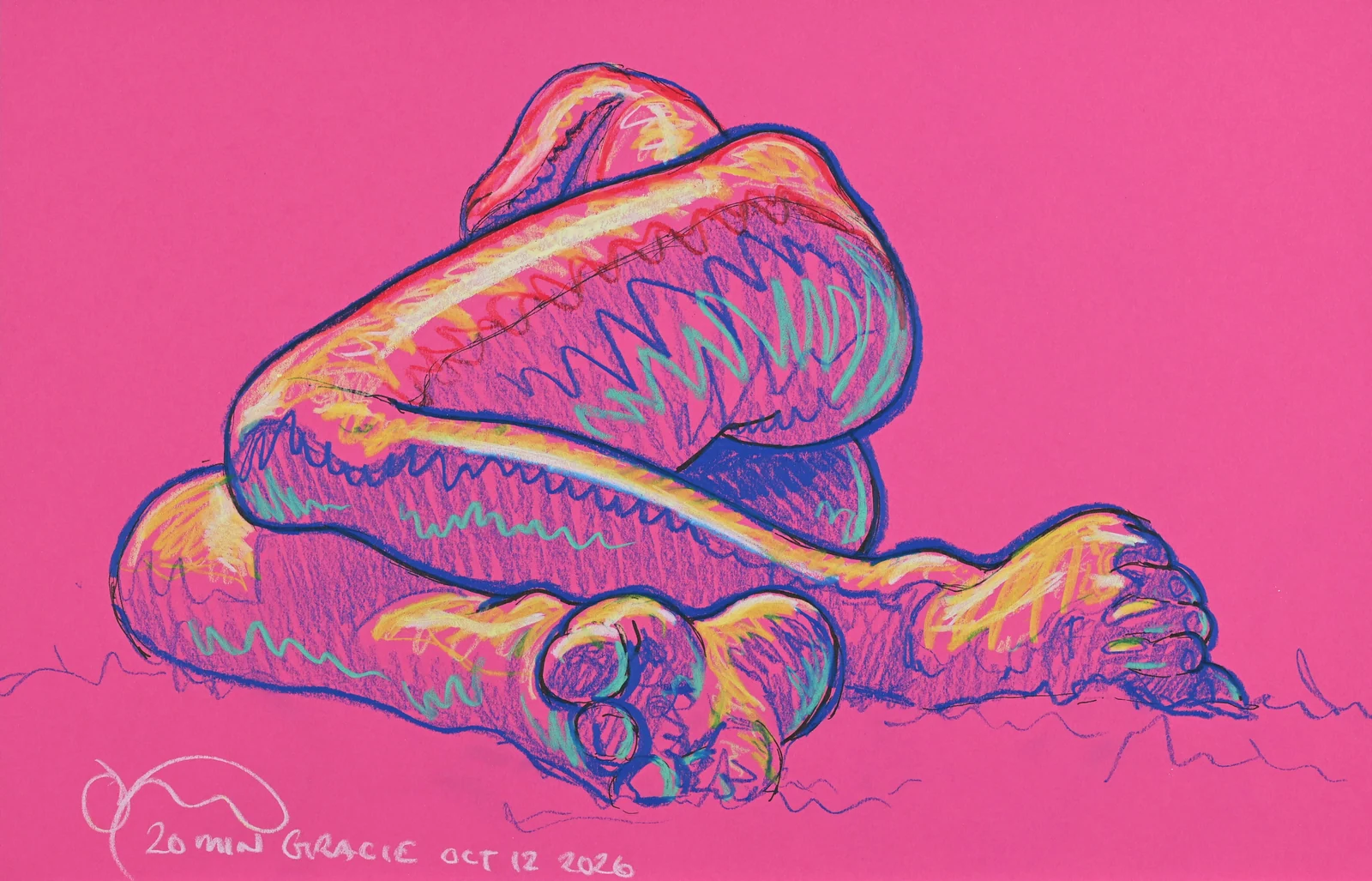 Lying-side figure, back view by Riley Adamson