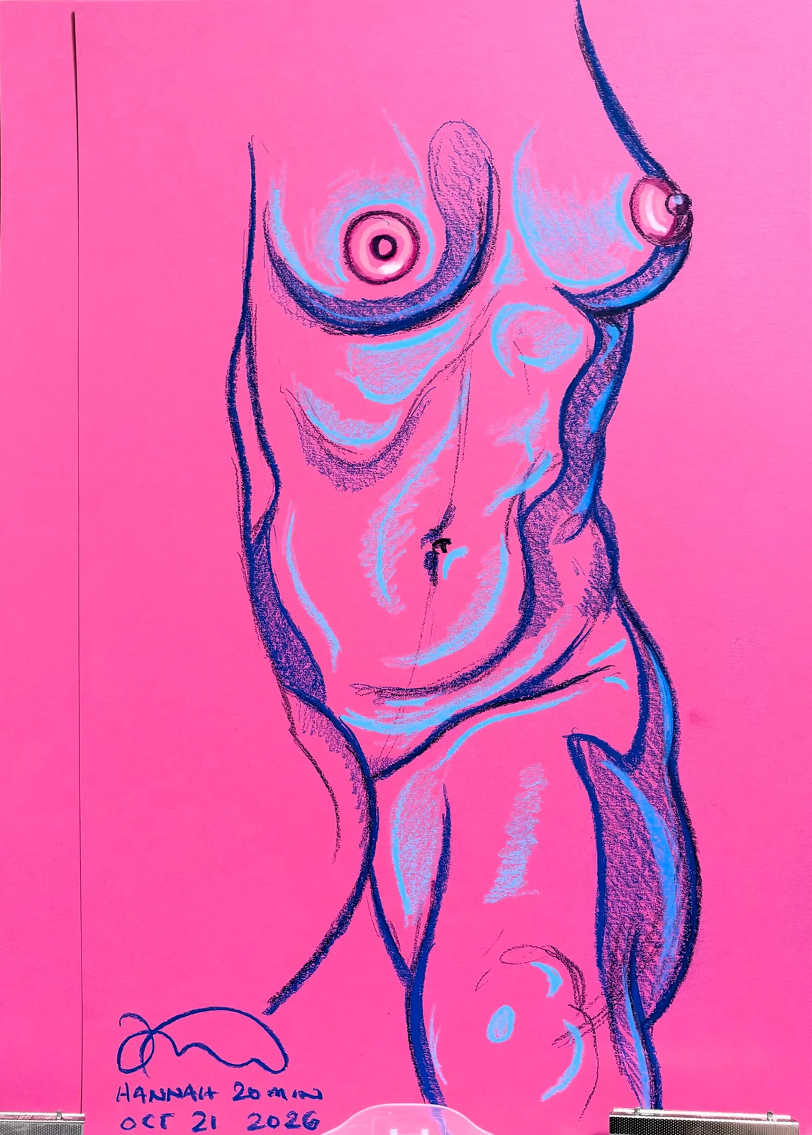 Seated figure, front view by Riley Adamson
