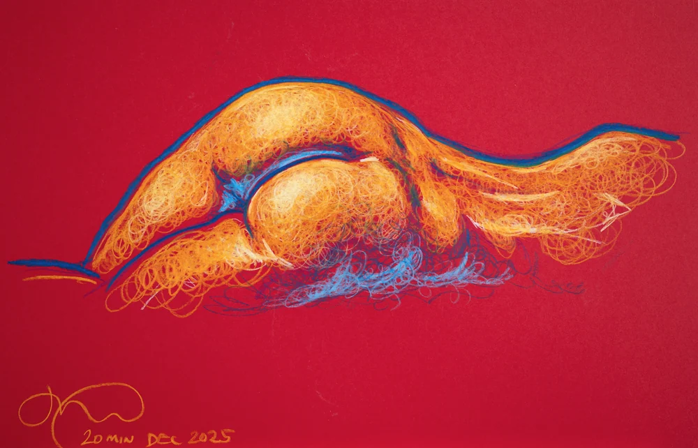 Lying-side figure, back view by Riley Adamson