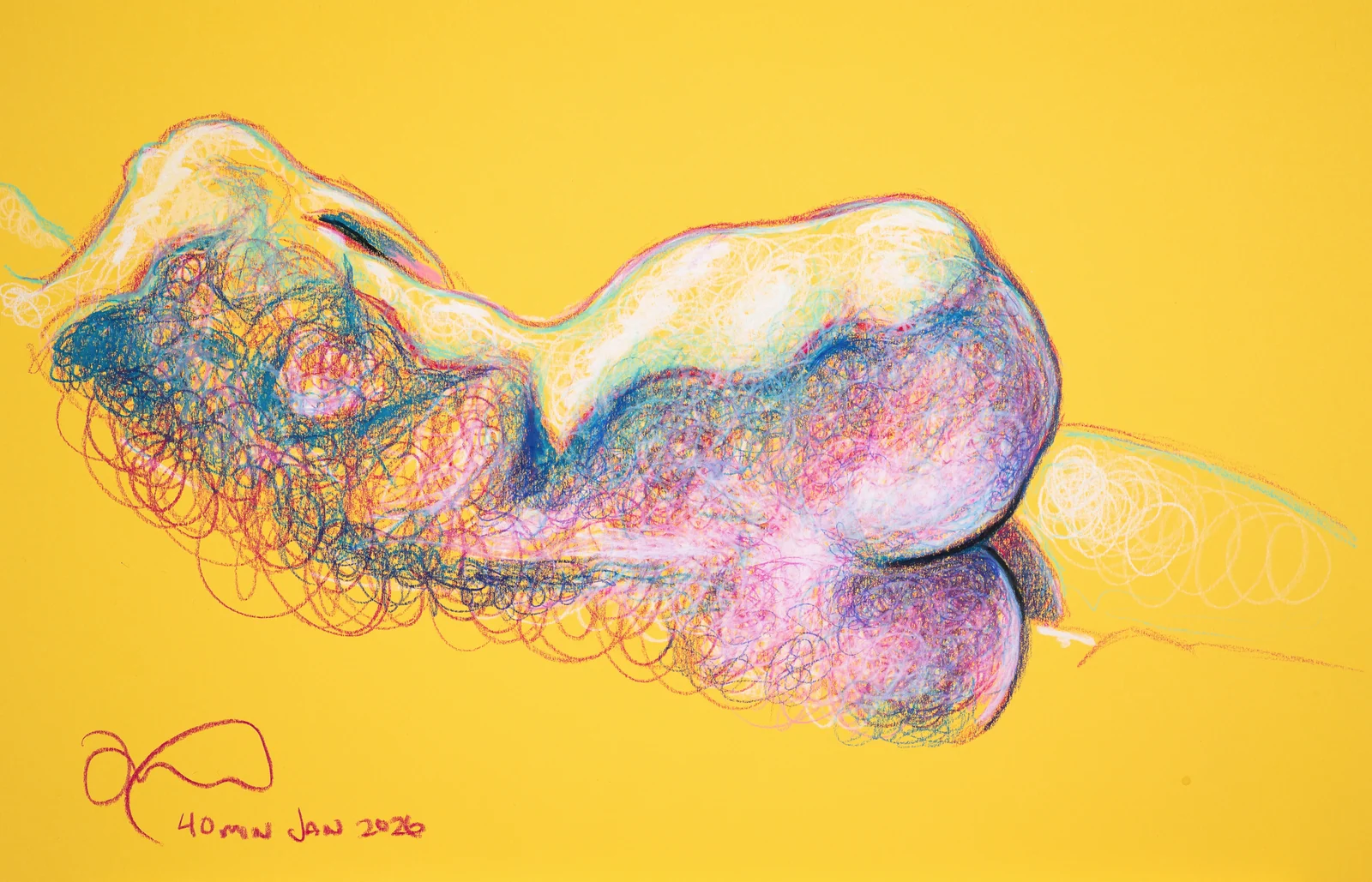 Lying-side figure, back view by Riley Adamson