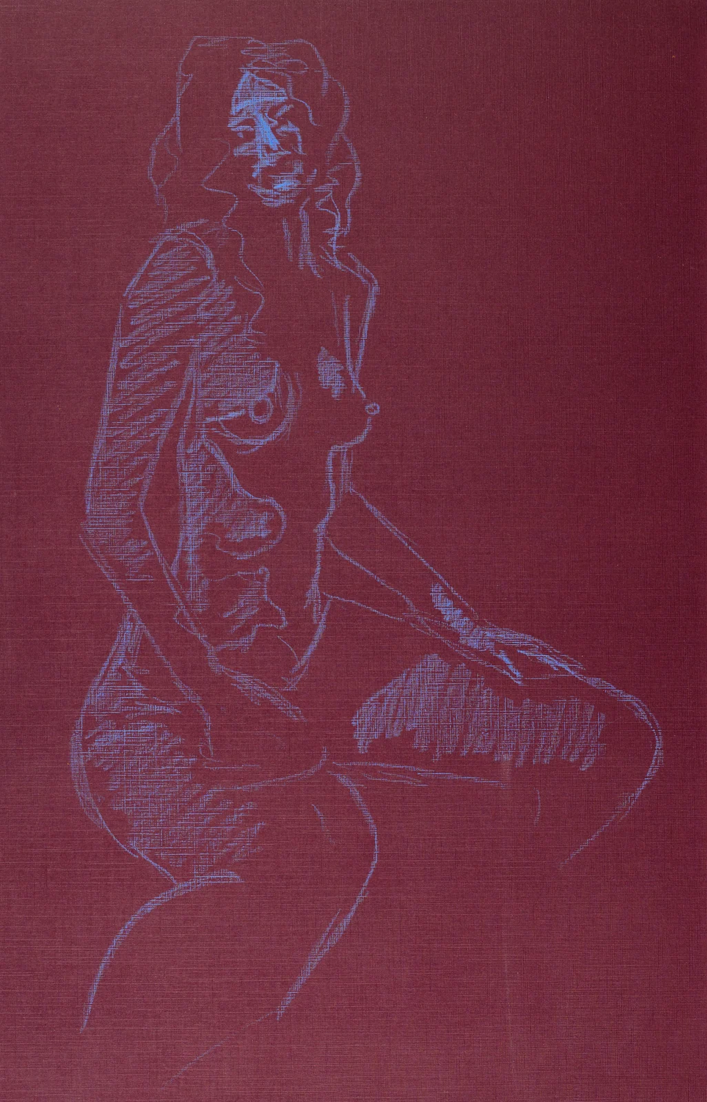 Seated figure, front view by Riley Adamson