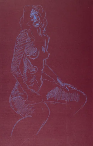 Seated figure, front view by Riley Adamson
