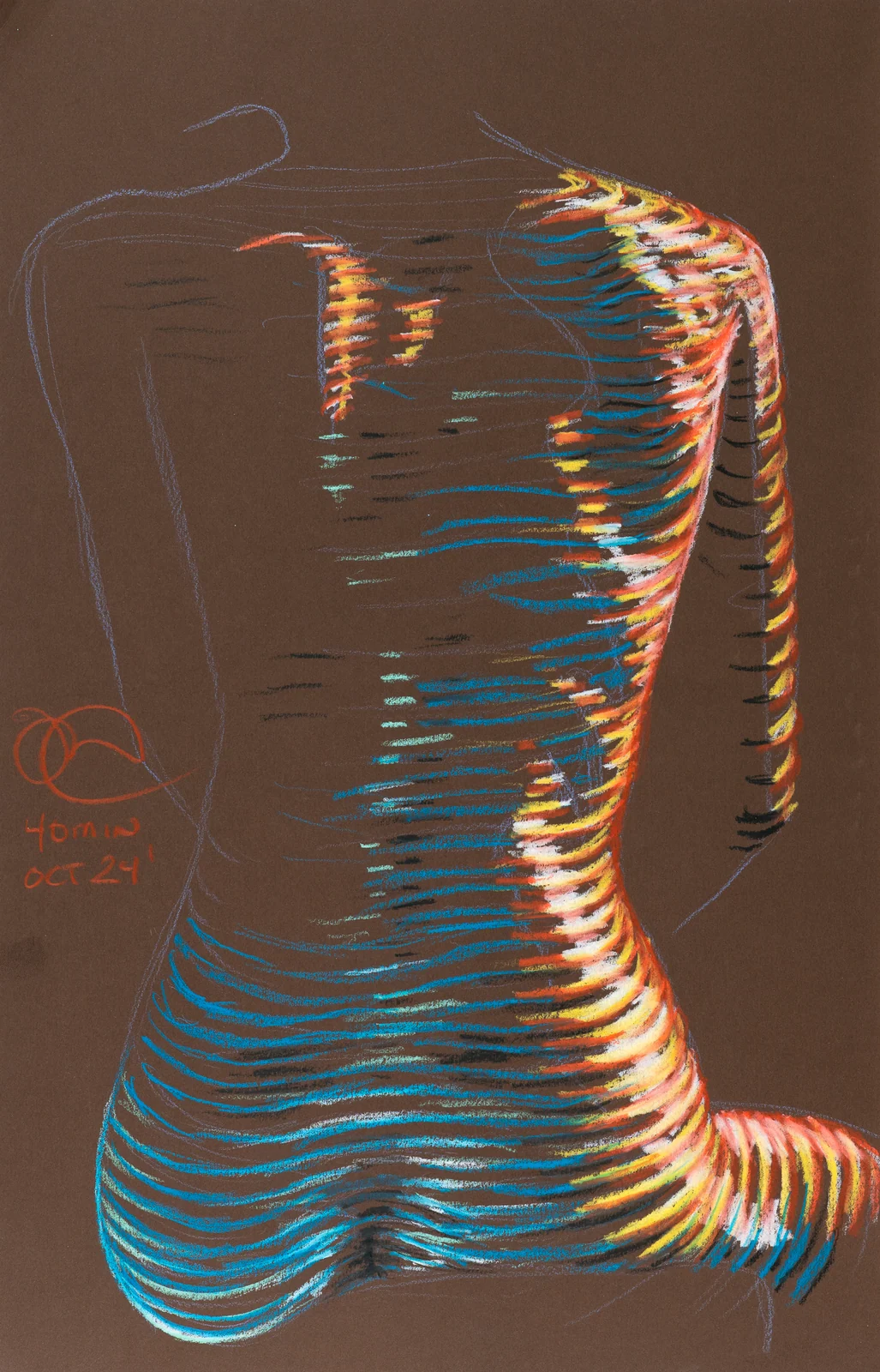 Seated figure, back view by Riley Adamson