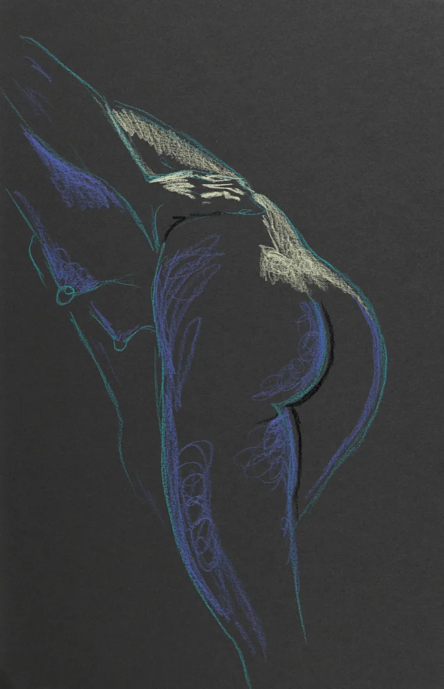 Figure drawing, back view by Riley Adamson