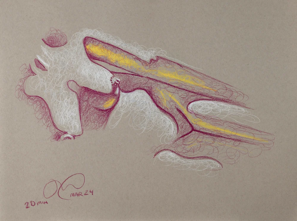 Lying-side figure, front view by Riley Adamson