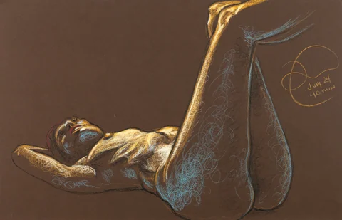 Lying-supine figure, front view by Riley Adamson