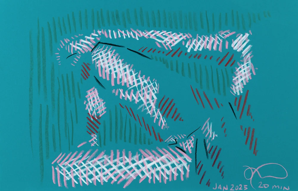 Seated figure, side view by Riley Adamson