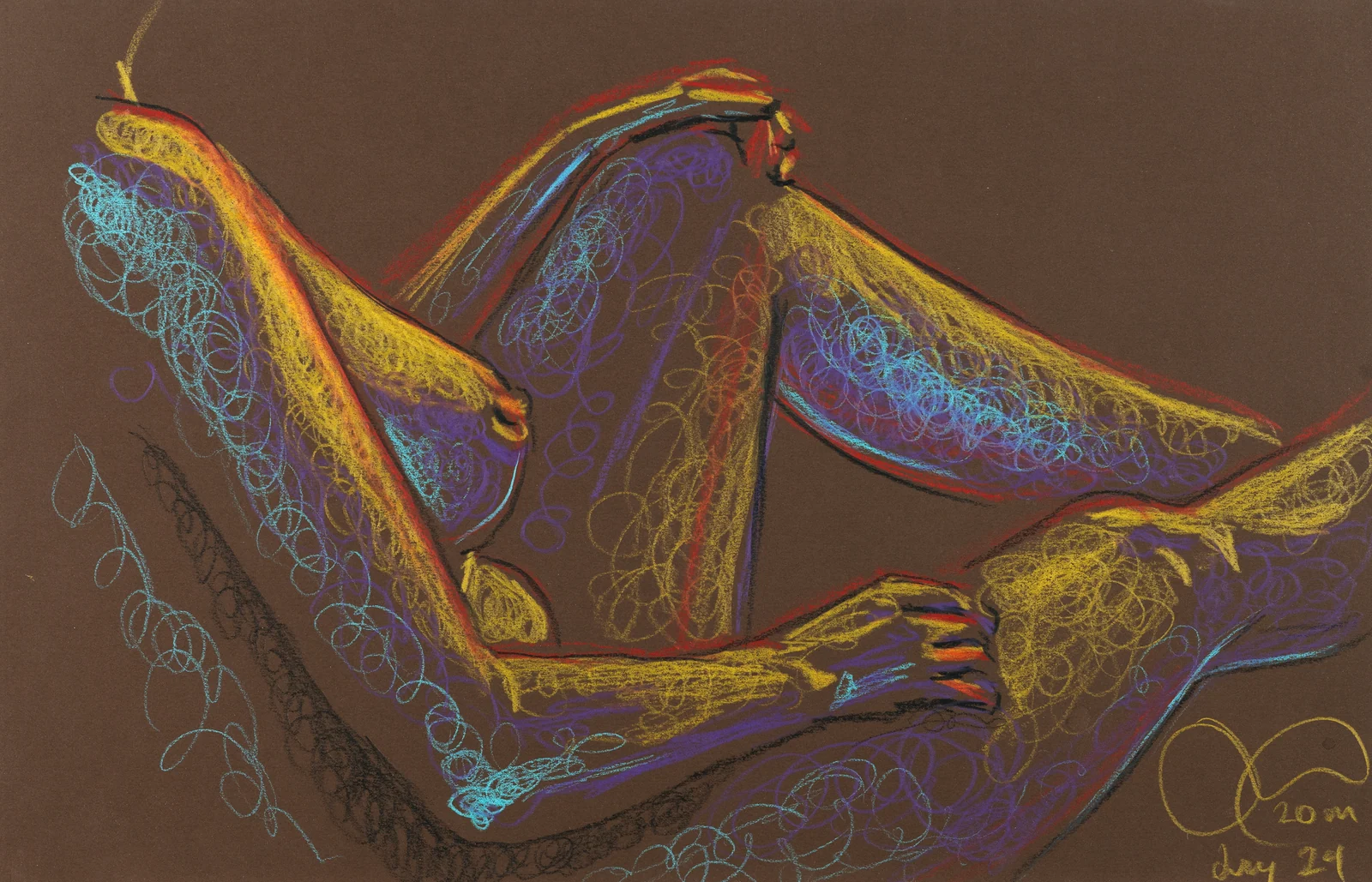 Lying-supine figure, side view by Riley Adamson