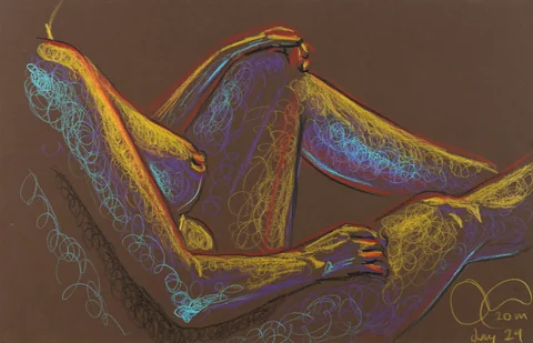 Lying-supine figure, side view by Riley Adamson