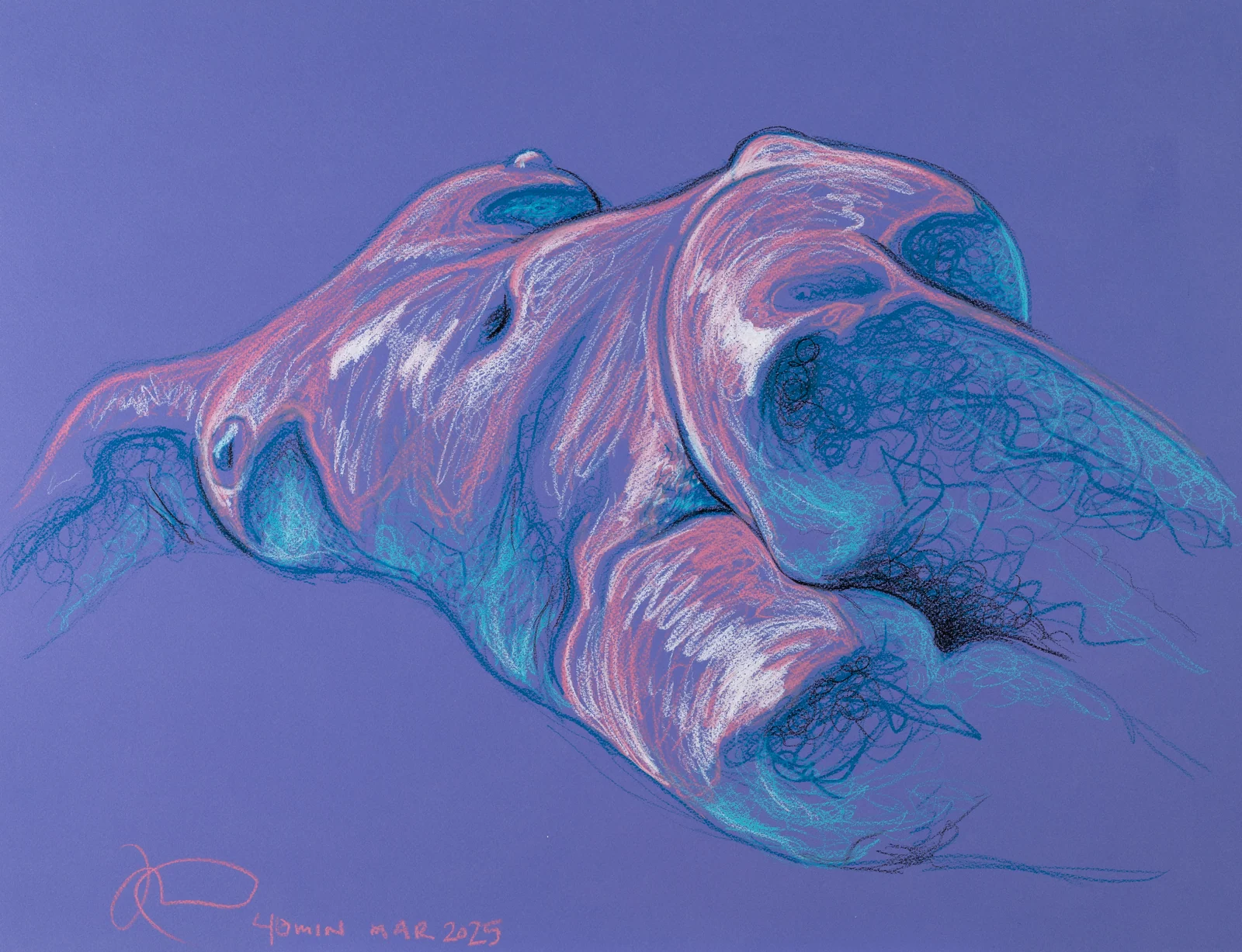 Lying-supine figure, from-below view by Riley Adamson