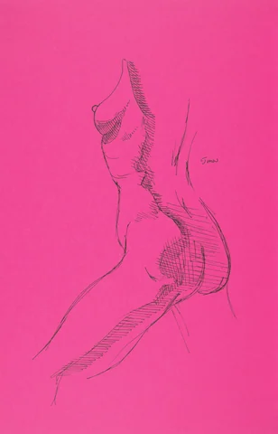 Figure drawing, side view by Riley Adamson