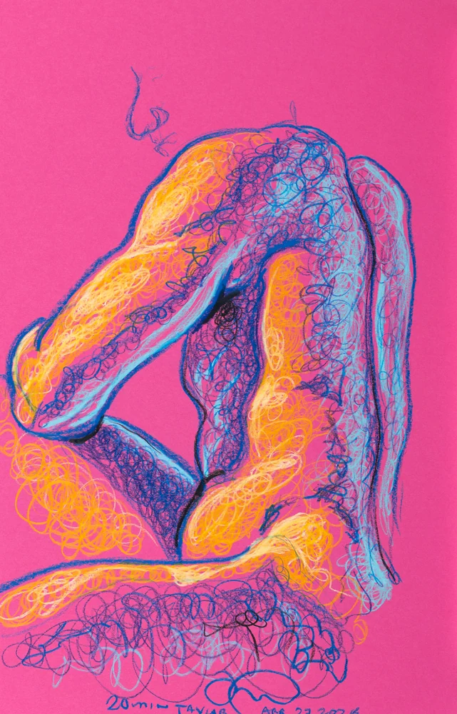 Seated figure, side view by Riley Adamson