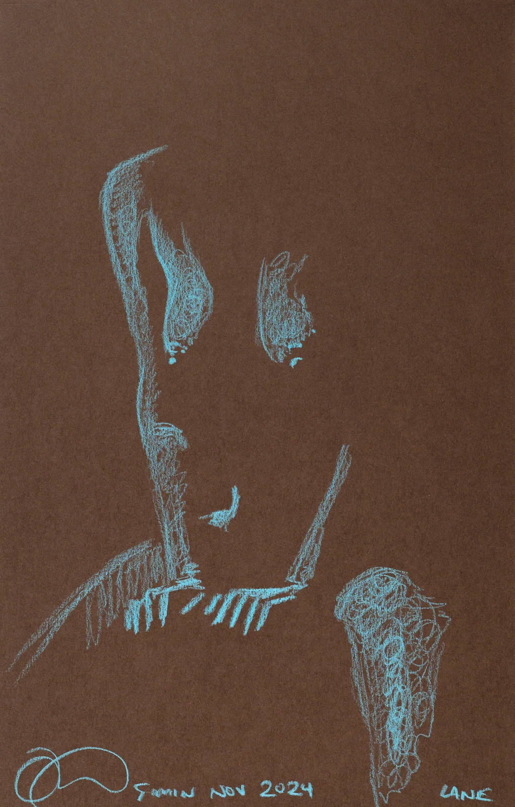 Figure drawing, front view by Riley Adamson