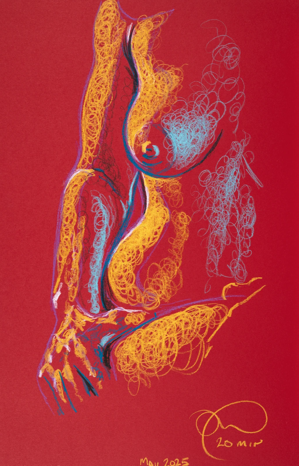 Figure drawing, front view by Riley Adamson