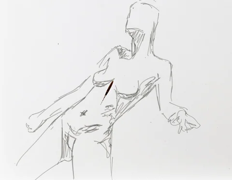 Standing figure, front view by Riley Adamson