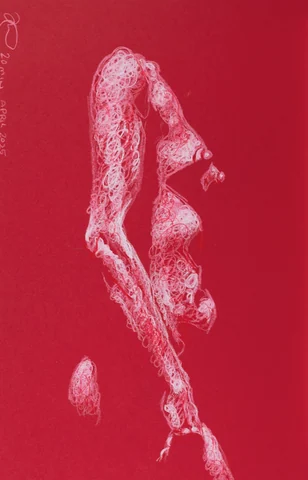 Standing figure, side view