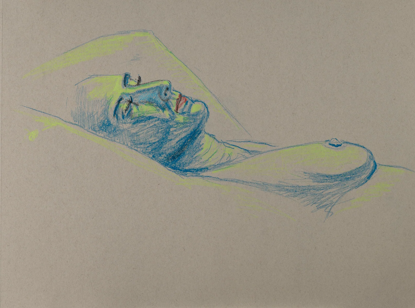 Lying-supine figure, side view by Riley Adamson