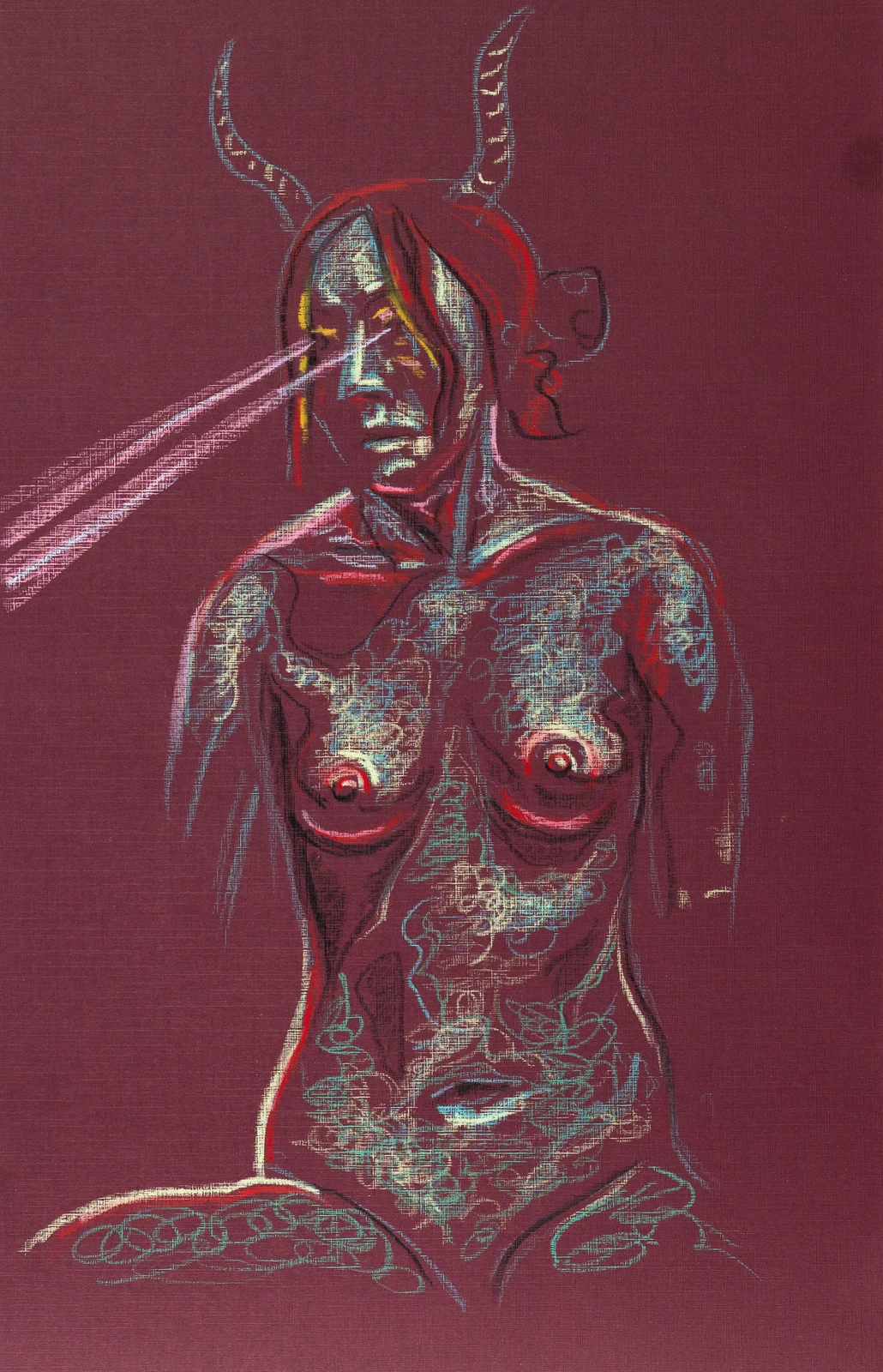 Seated figure, front view by Riley Adamson