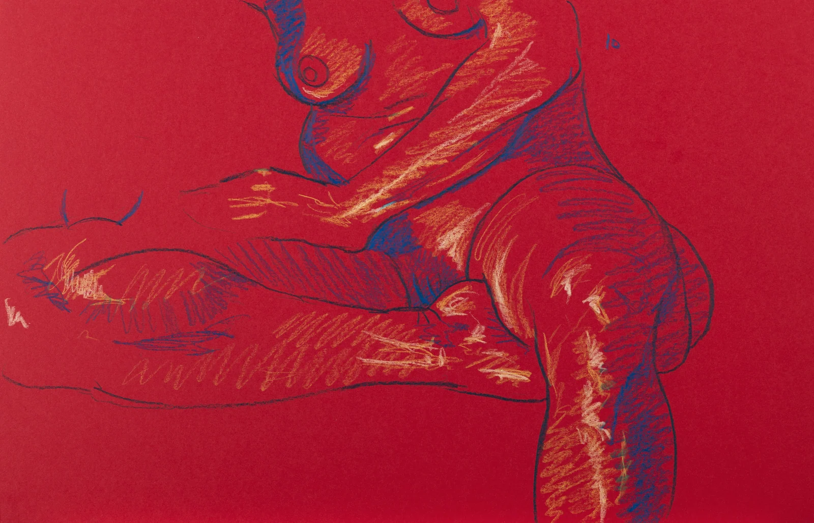 Seated figure, front view by Riley Adamson