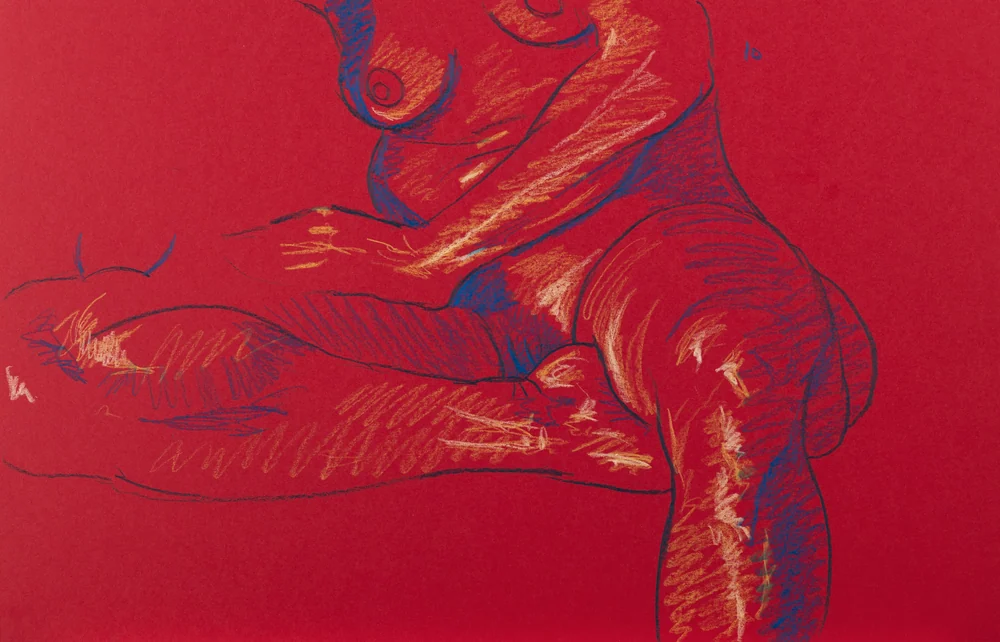 Seated figure, front view by Riley Adamson