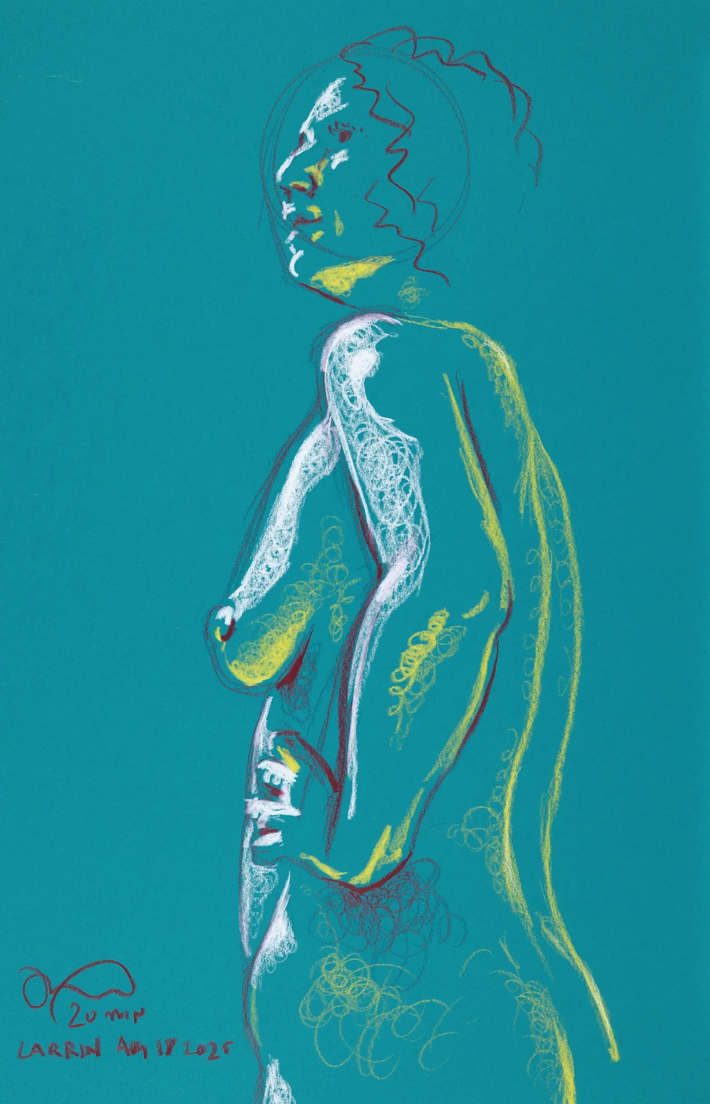 Standing figure, side view by Riley Adamson