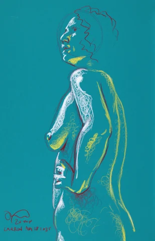 Standing figure, side view by Riley Adamson