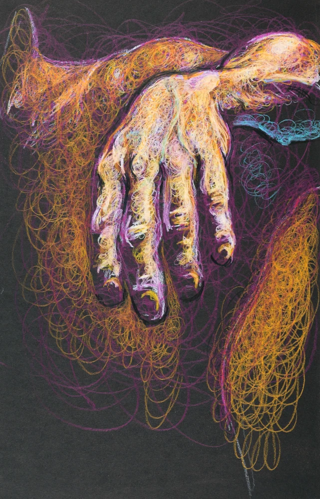 Seated figure, front view by Riley Adamson