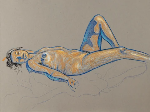 Lying-supine figure, front view by Riley Adamson