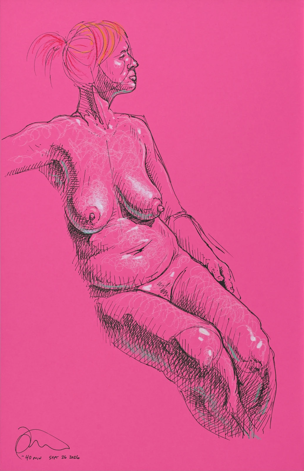 Lying-side figure, side view by Riley Adamson