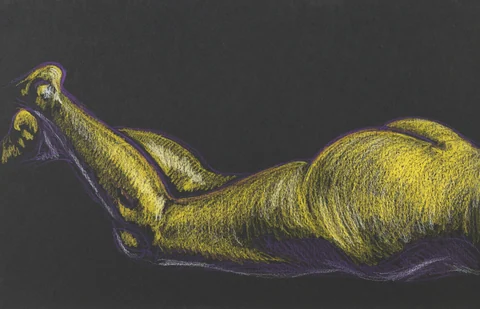 Lying-prone figure, side view by Riley Adamson