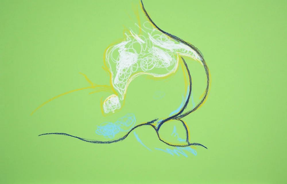 Seated figure, side view by Riley Adamson