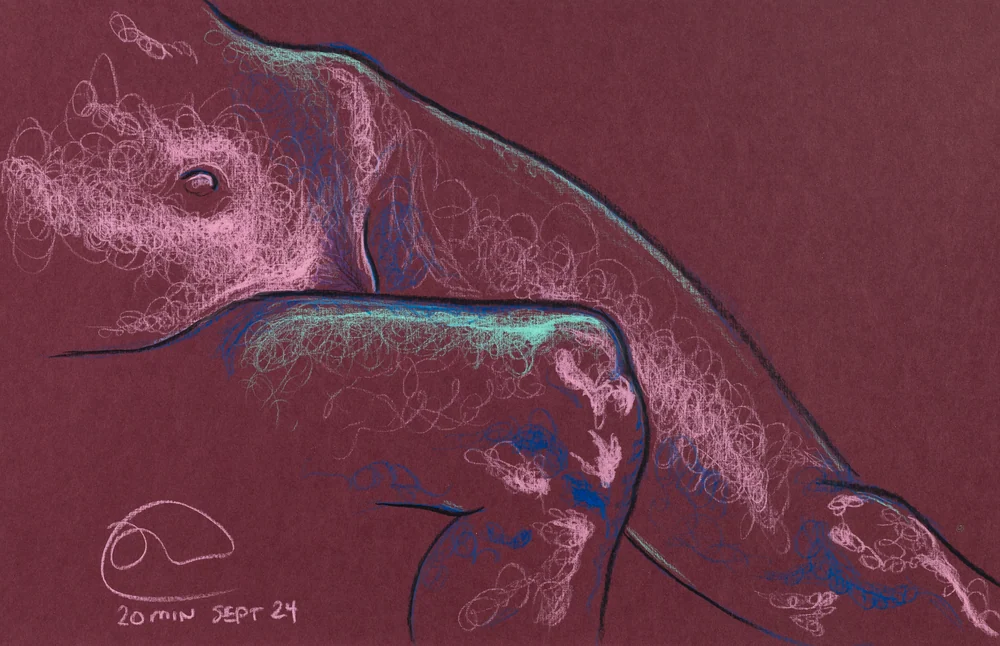 Lying-side figure, side view by Riley Adamson