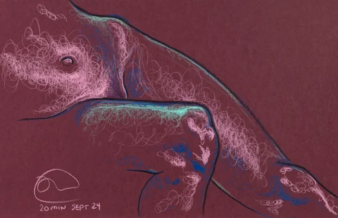 Lying-side figure, side view by Riley Adamson