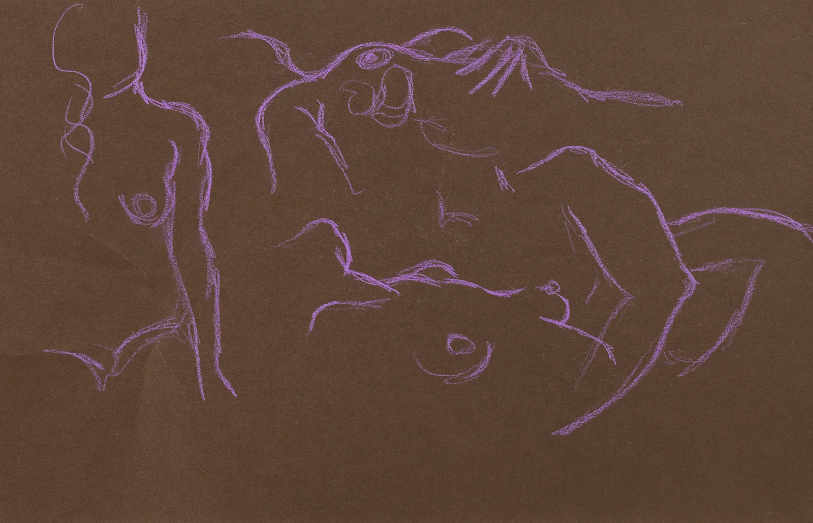 Gesture sheet, 2 poses by Riley Adamson