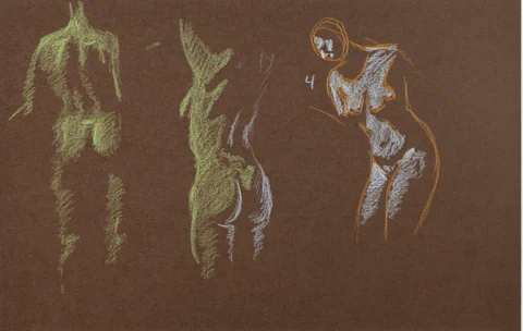 Gesture sheet, 3 poses