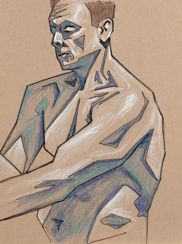 Seated figure, front view