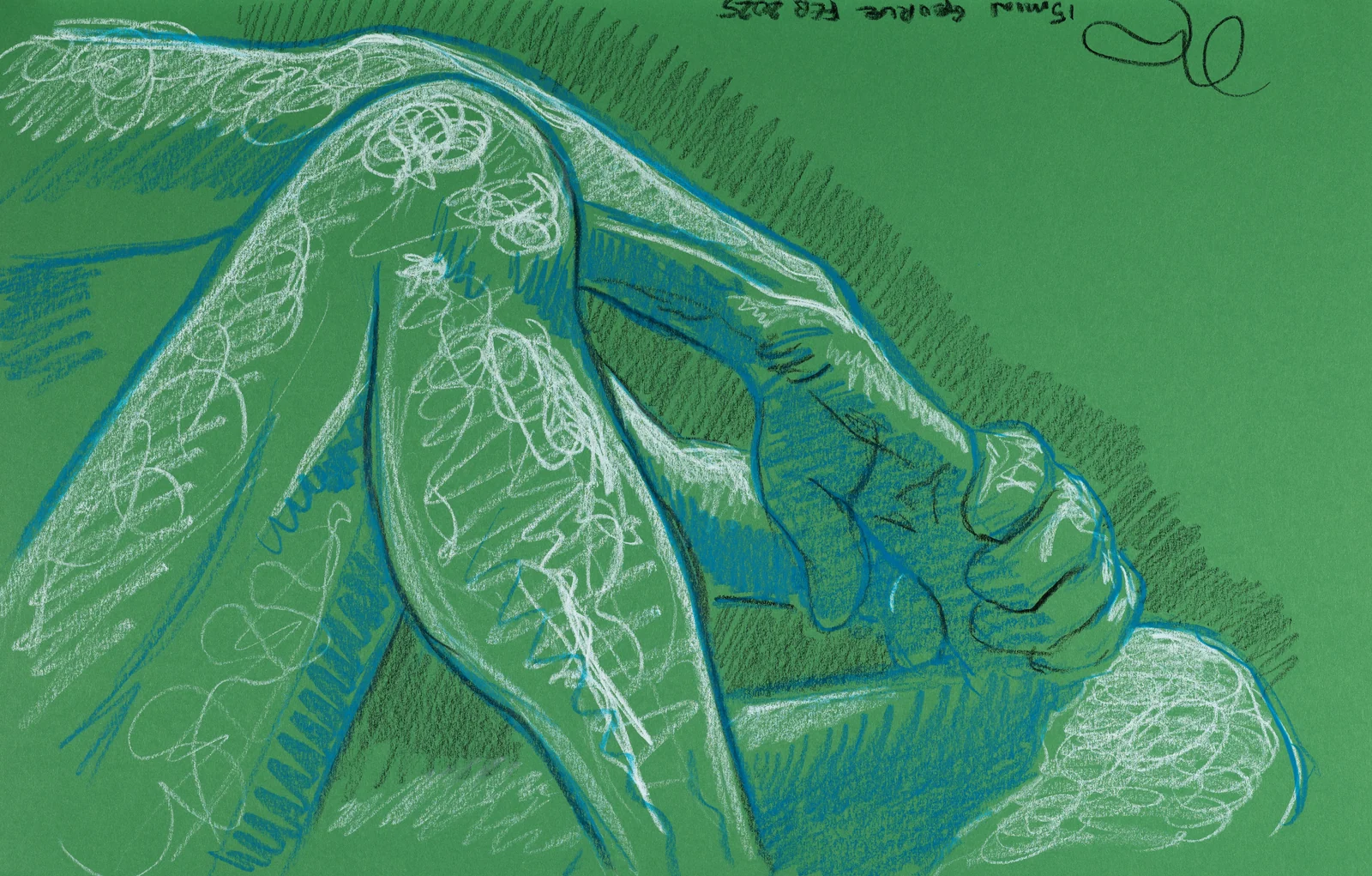 Seated figure by Riley Adamson